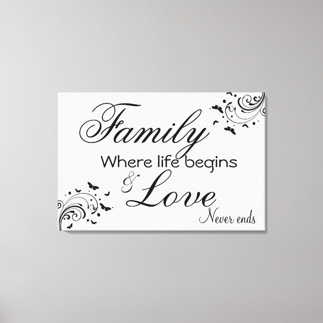 Family Quote/Wrapped Canvas (Front)