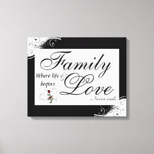 Family Quote/Wrapped Canvas Print