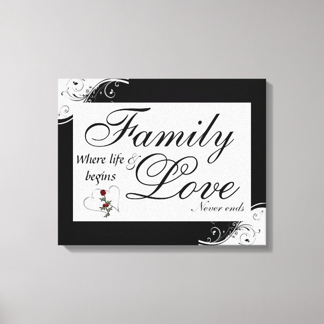 Family Quote/Wrapped Canvas Print (Front)