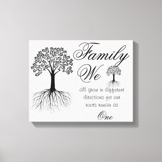 Family Quote/Wrapped Canvas Print (Front)