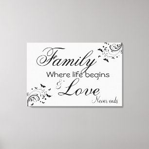 Family Quote/Wrapped Canvas Print