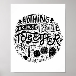 Family Quotes, Food Quotes, Wall Décor Poster