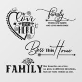 Family Quotes Multiple Set Inspirational  Wall Decal (Front)