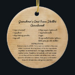 Family Recipe Christmas Ornament<br><div class="desc">Turn your family’s most treasured recipe into a keepsake that will hang on the Christmas tree for years to come. This custom ceramic ornament is the perfect way to honor grandma’s handwriting, a favorite holiday dish, or any handwritten note that deserves to be remembered. A thoughtful heirloom gift for parents,...</div>
