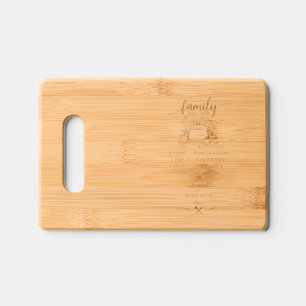 Family Recipe cups of kindness and love Engraved Cutting Board