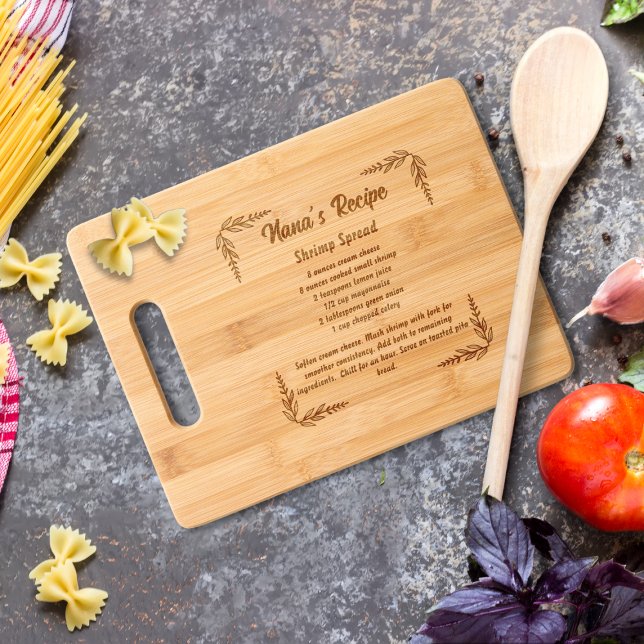 Family Recipe Etched Bamboo Wooden Cutting Boards (Creator Uploaded)