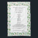 Family Recipe Heirloom Text Christmas Kitchen Towel<br><div class="desc">Keepsake family recipe tea towel. Share uncle Jim's chili recipe or great aunt Aggie's all time favorite thanksgiving casserole dish. Elegant and simple template design can easily be adjusted to share your family recipes as mother's day, birthday, or Christmas gifts. Custom family name with initials. Colors can be changed. Great...</div>