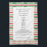 Family Recipe Heirloom Text Christmas Watercolor Kitchen Towel<br><div class="desc">Keepsake family recipe tea towel. Share uncle Jim's chili recipe or great aunt Aggie's all time favorite thanksgiving casserole dish. Elegant and simple template design can easily be adjusted to share your family recipes as mother's day, birthday, or Christmas gifts. Custom family name with initials. Colors can be changed. Great...</div>