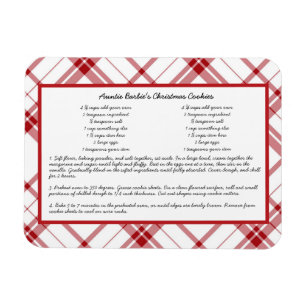 Family Recipe Keepsake Christmas Magnet