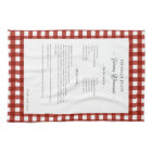 Family Recipe Keepsake Heirloom Gingham