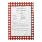 Family Recipe Keepsake Heirloom Gingham