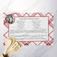 Family Recipe Keepsake Photo Christmas