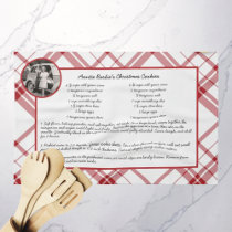 Family Recipe Keepsake Photo Christmas Kitchen Towel