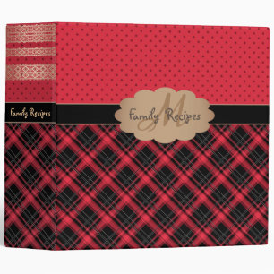 Family recipes, 3 ring binder