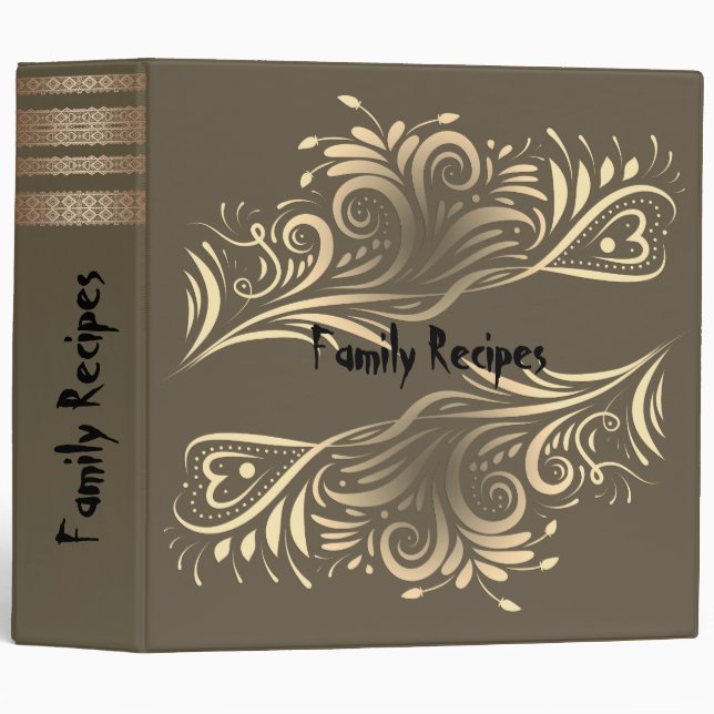 Family recipes 3 ring binder (Front/Spine)