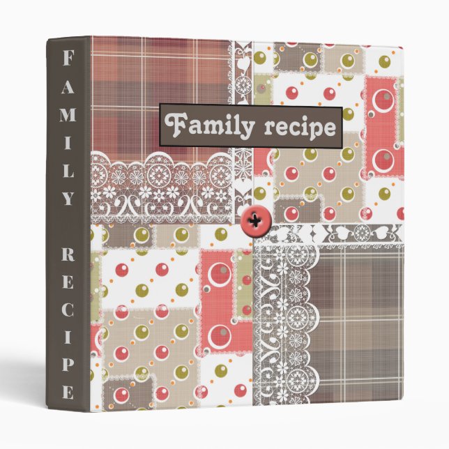 Family recipes 3 ring binder (Front/Spine)