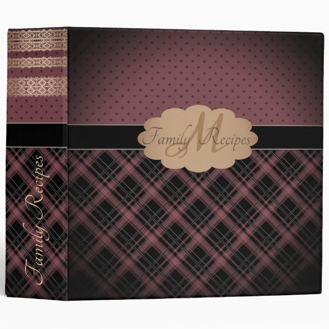 Family recipes, 3 ring binder (Front/Spine)