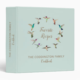 Family Recipes California Hummingbirds 3 Ring Binder