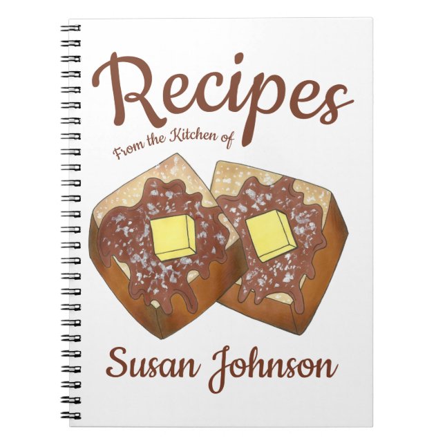 Family Recipes Homemade French Toast Breakfast Notebook (Front)