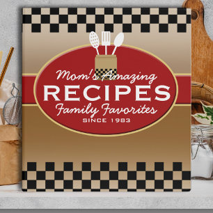 Family Recipes Personalized 3 Ring Binder
