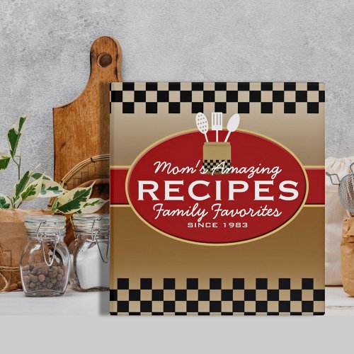 Family Recipes Personalized 3 Ring Binder