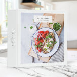 Family Recipes Photo Clean Simple Minimalist White 3 Ring Binder<br><div class="desc">A minimalist elegant recipe binder featuring a large photo on a simple white background with modern typography. The perfect binder to collect recipe!</div>