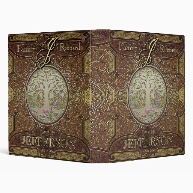 Family Records Genealogy Scrapbook 3 Ring Binder (Background)