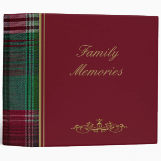 Family Red Plaid 2" Photo Album 3 Ring Binder