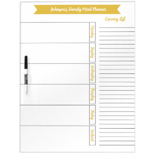 Family Refrigerator Planner Dry Erase Board