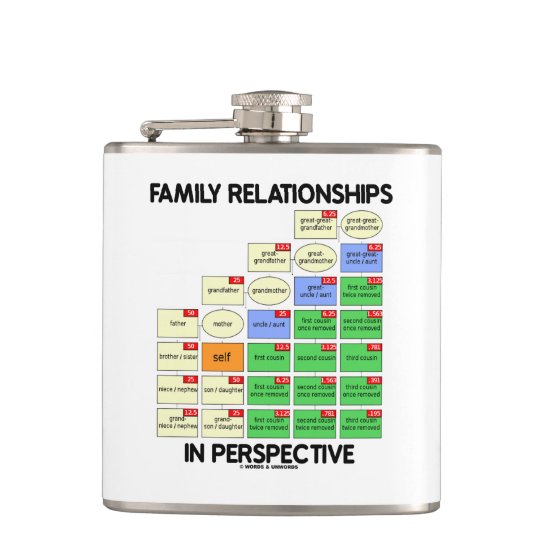 Family Relationships In Perspective Genealogy Hip Flask