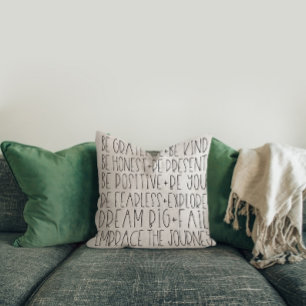 Family Reminders Throw Pillow