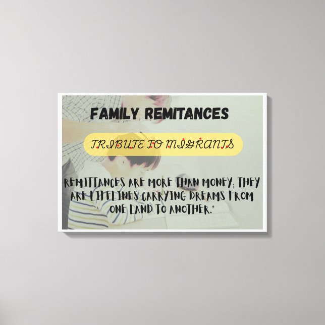 Family remitances day  canvas print (Front)