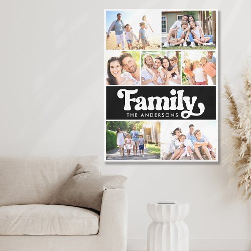 Family Retro Typography Photo Collage