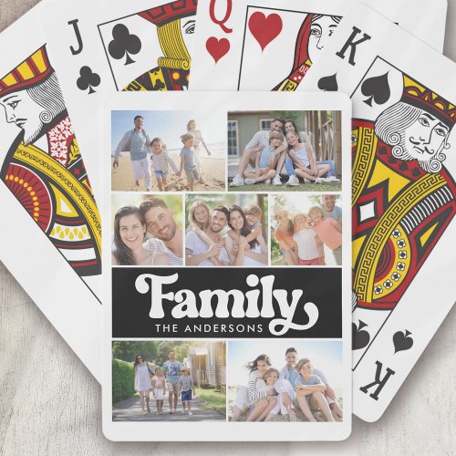 Family Retro Typography Photo Collage