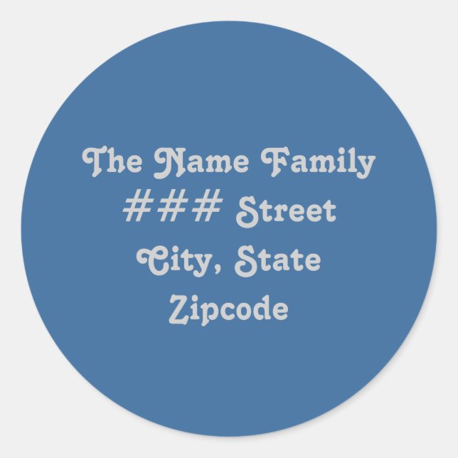 Family return address label - personalize info (Front)