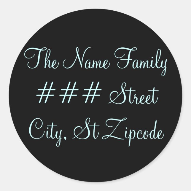 family return address label - personalize info (Front)