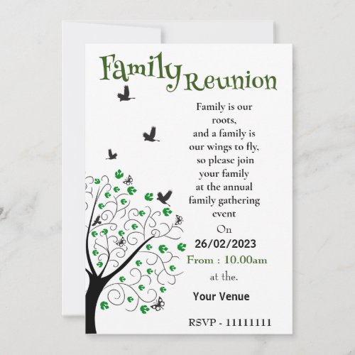 Family Reuion  Invitation