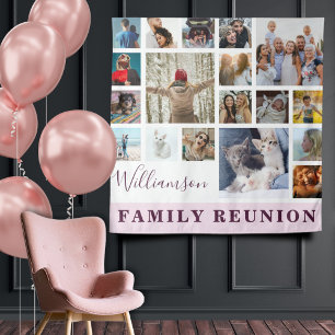 Family Reunion 18 Photo Collage Tapestry