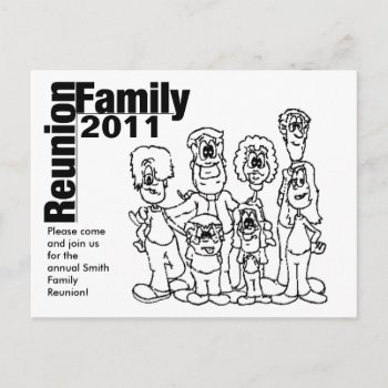Family Reunion 2011 Coloring Invite by Lynnes_creations at Zazzle