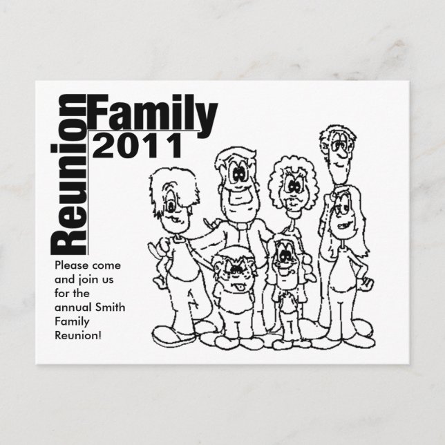 Family Reunion 2011 Coloring Invite (Front)