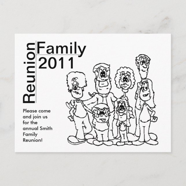 Family Reunion 2011 Coloring Invite (Front)