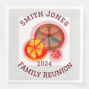Family reunion 2024 fun extended paper din dinner napkins