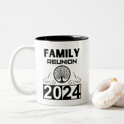 Family Reunion 2024 Gathering Meeting Families Two_Tone Coffee Mug