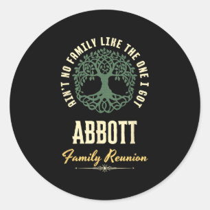 Family Reunion 2025 Matching Design - Abbott - Cop Classic Round Sticker