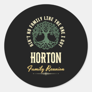 Family Reunion 2025 Matching Design - Horton  Classic Round Sticker