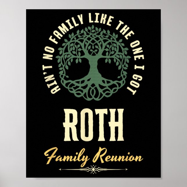 Family Reunion 2025 Matching Design - Roth  Poster (Front)