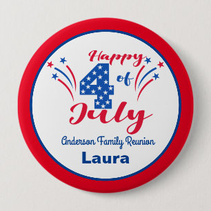 Family Reunion 4th of July Celebration Button