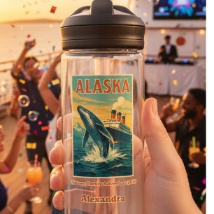 Family Reunion Alaska Whale Cruise Water Bottle
