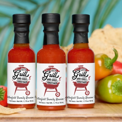 Family Reunion Annual BBQ Summer Backyard Party Hot Sauces