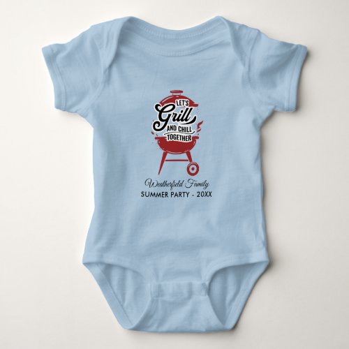 Family Reunion Annual BBQ Summer Fun Party Baby Bodysuit